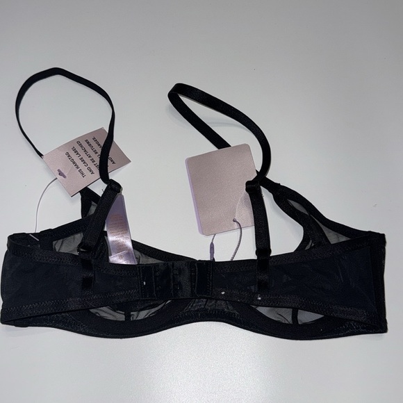 NWT Savage x Fenty Adam Selman Black Lace Sheer Bra - Picture 4 of 5